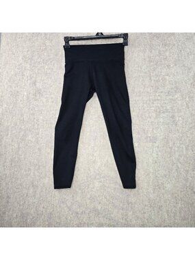 Fit+Fresh Women's Black Leggings Stretch Full-Length Cotton & Spandex Medium